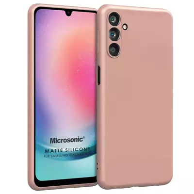 Microsonic Matte Silicone Samsung Galaxy A25 Kılıf Rose Gold