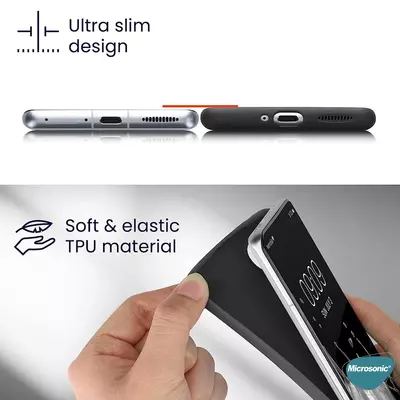 Microsonic Matte Silicone Vivo V30 Kılıf Siyah