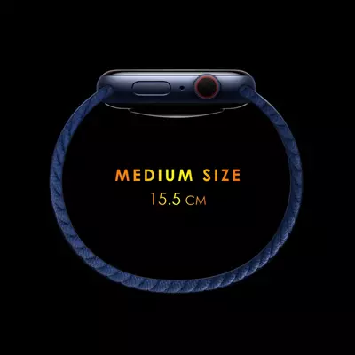 Microsonic OnePlus Watch Kordon, (Medium Size, 155mm) Braided Solo Loop Band Koyu Yeşil
