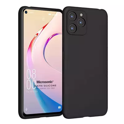 Microsonic Oukitel C21 Pro Kılıf Matte Silicone Siyah