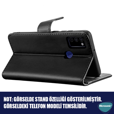 Microsonic Samsung Galaxy A02s Kılıf Delux Leather Wallet Kırmızı