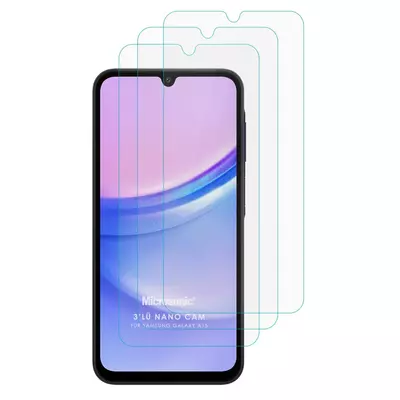 Microsonic Samsung Galaxy A25 Screen Protector Nano Glass Cam Ekran Koruyucu (3`lü Paket)