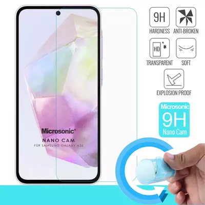 Microsonic Samsung Galaxy A35 Nano Glass Cam Ekran Koruyucu