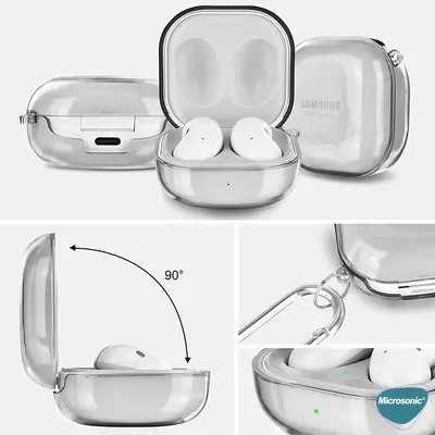 Microsonic Samsung Galaxy Buds Pro Kılıf Askı Aparatlı Transparan Silikon Şeffaf