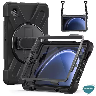 Microsonic Samsung Galaxy Tab A9 Kılıf Heavy Defender Siyah