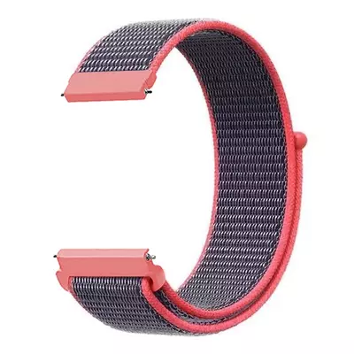 Microsonic Samsung Galaxy Watch 4 40mm Hasırlı Kordon Woven Sport Loop Koyu Pembe