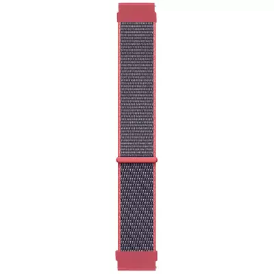 Microsonic Samsung Galaxy Watch 4 44mm Hasırlı Kordon Woven Sport Loop Koyu Pembe