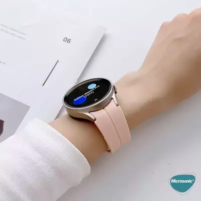 Microsonic Samsung Galaxy Watch 5 40mm Kordon Ribbon Line Bordo