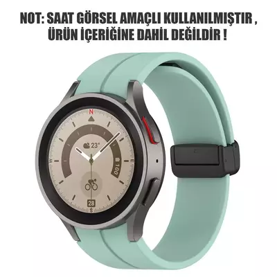 Microsonic Samsung Galaxy Watch 5 44mm Kordon Ribbon Line Açık Yeşil