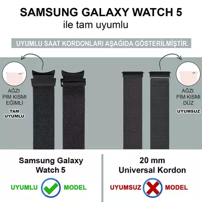 Microsonic Samsung Galaxy Watch 5 Pro 45mm Kordon Milano Loop Çok Renkli