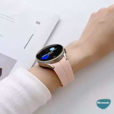 Microsonic Samsung Galaxy Watch 6 44mm Kordon Ribbon Line Beyaz