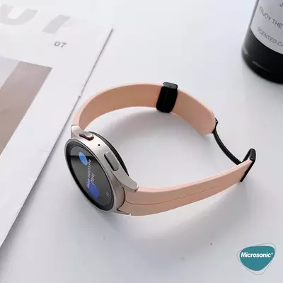 Microsonic Samsung Galaxy Watch 6 Classic 43mm Kordon Ribbon Line Açık Yeşil