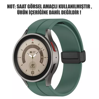 Microsonic Samsung Galaxy Watch 6 Classic 43mm Kordon Ribbon Line Yeşil