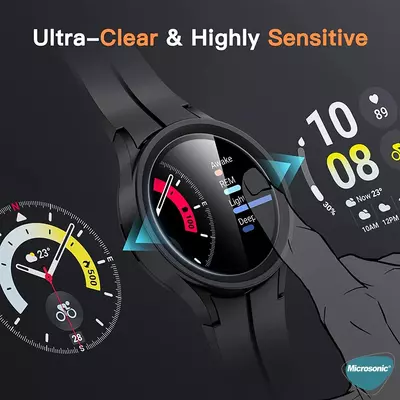 Microsonic Samsung Galaxy Watch 6 Classic 43mm Tam Kaplayan Nano Cam Ekran Koruyucu Siyah