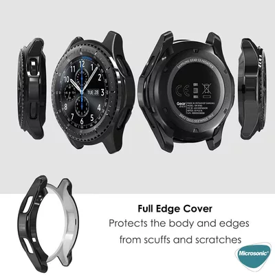 Microsonic Samsung Galaxy Watch 6 Classic 47mm Kılıf Matte Premium Slim WatchBand Gümüş