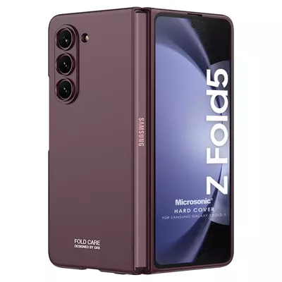 Microsonic Samsung Galaxy Z Fold 5 Kılıf Shape Hard Cover Bordo