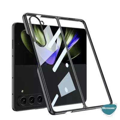 Microsonic Samsung Galaxy Z Fold 5 Kılıf Shell Platinum Gümüş