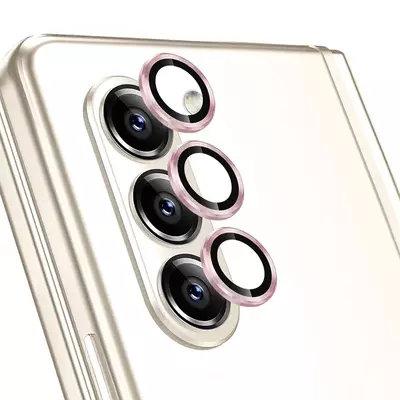 Microsonic Samsung Galaxy Z Fold 5 Tekli Kamera Lens Koruma Camı Rose Gold