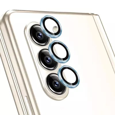 Microsonic Samsung Galaxy Z Fold 5 Tekli Kamera Lens Koruma Camı Sierra Mavisi