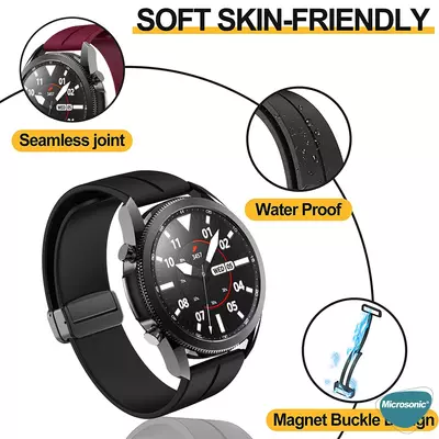 Microsonic Samsung Gear S2 Kordon Ribbon Line Koyu Yeşil