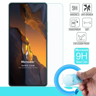 Microsonic Xiaomi Poco F5 Pro Nano Glass Cam Ekran Koruyucu