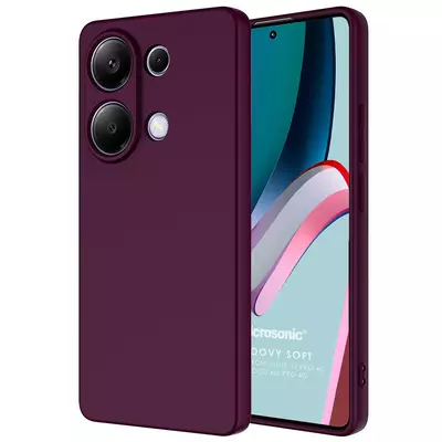 Microsonic Xiaomi Poco M6 Pro 4G Kılıf Groovy Soft Mor