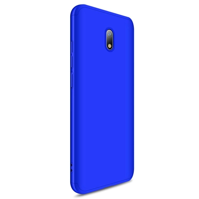 Microsonic Xiaomi Redmi 8A Kılıf Double Dip 360 Protective Mavi