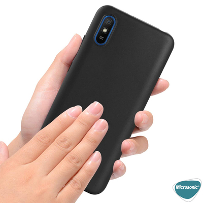 Microsonic Xiaomi Redmi 9A Kılıf Matte Silicone Mor