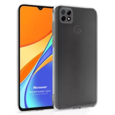 Microsonic Xiaomi Redmi 9C Kılıf Transparent Soft Beyaz