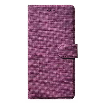 Microsonic Xiaomi Redmi Note 12 Pro 4G Kılıf Fabric Book Wallet Mor