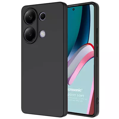 Microsonic Xiaomi Redmi Note 13 Pro 4G Kılıf Groovy Soft Siyah