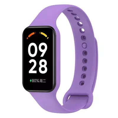 Microsonic Xiaomi Smart Band 8 Active Kordon, Silicone Sport Band Lila