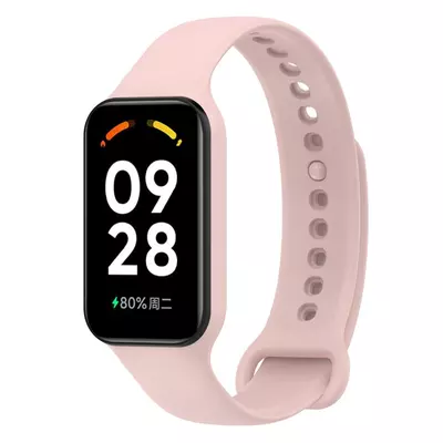 Microsonic Xiaomi Smart Band 8 Active Kordon, Silicone Sport Band Rose Gold