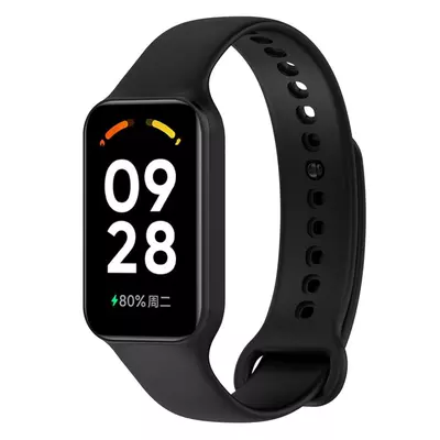 Microsonic Xiaomi Smart Band 8 Active Kordon, Silicone Sport Band Siyah