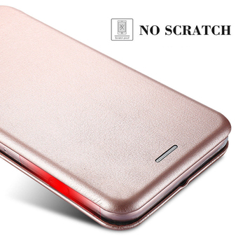 CaseUp Huawei P30 Kılıf Manyetik Stantlı Flip Cover Rose Gold