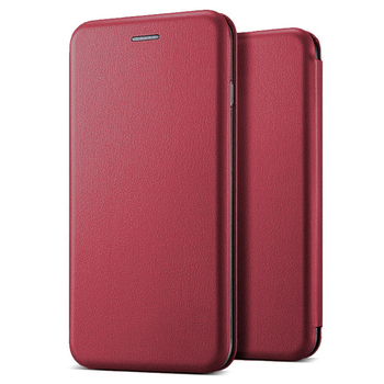 CaseUp Samsung Galaxy C5 Pro Kılıf Manyetik Stantlı Flip Cover Bordo