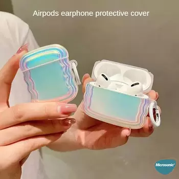 Microsonic AirPods 3. Nesil Kılıf Zigzag Hologram Çok Renkli