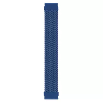 Microsonic Amazfit Bip 5 Kordon, (Large Size, 165mm) Braided Solo Loop Band Lacivert