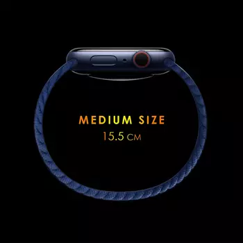 Microsonic Amazfit Bip 5 Kordon, (Large Size, 165mm) Braided Solo Loop Band Siyah