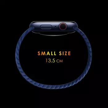 Microsonic Amazfit Bip Kordon, (Small Size, 135mm) Braided Solo Loop Band Lacivert