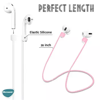 Microsonic Apple AirPods Pro Neck Rope Silicone Kırmızı