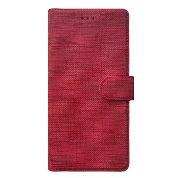 Microsonic Apple iPhone 14 Plus Kılıf Fabric Book Wallet Kırmızı