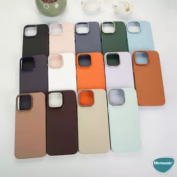 Microsonic Apple iPhone 15 Pro Kılıf Metalist Leather Mavi