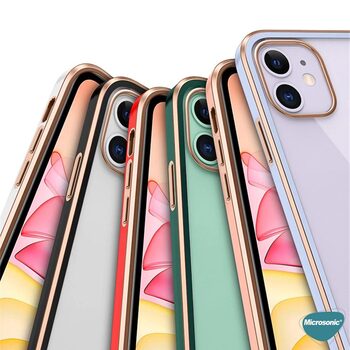 Microsonic Apple iPhone XS Kılıf Laser Plated Soft Lacivert