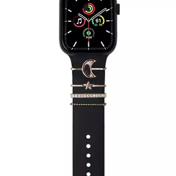 Microsonic Apple Watch 7 41mm Kordon Aksesuarı Crescent and Star Charm