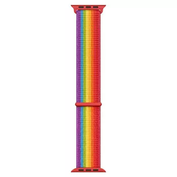 Microsonic Apple Watch SE 2022 44mm Hasırlı Kordon Woven Sport Loop Pride Edition