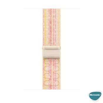 Microsonic Apple Watch SE 2022 44mm Kordon Terra Sport Loop Pembe