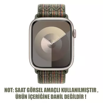 Microsonic Apple Watch Series 6 44mm Kordon Terra Sport Loop Koyu Yeşil