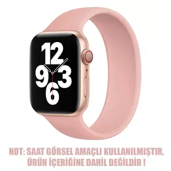 Microsonic Apple Watch Series 7 45mm Kordon, (Large Size, 170mm) New Solo Loop Rose Gold