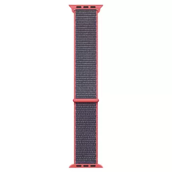 Microsonic Apple Watch Series 9 41mm Hasırlı Kordon Woven Sport Loop Koyu Pembe